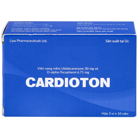 Thuốc Cardioton điều trị suy tim, tăng huyết áp, thiếu máu cơ tim (3 vỉ x 10 viên)