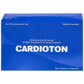 Thuốc Cardioton điều trị suy tim, tăng huyết áp, thiếu máu cơ tim (3 vỉ x 10 viên)