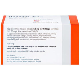 Thuốc Dopegyt 250mg Egis Pharma điều trị tăng huyết áp