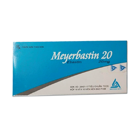 Thuốc Meyerbastin 20 điều trị viêm mũi dị ứng, nổi mày đay (10 vỉ x 10 viên)