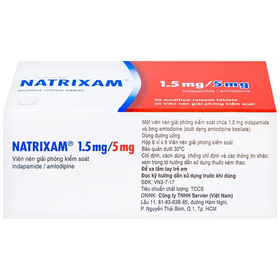Thuốc Natrixam 1.5mg/5mg điều trị tăng huyết áp (30 viên)