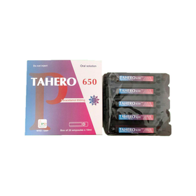 Thuốc Tahero 650mg hạ sốt, giảm đau (20 ống x 10ml)
