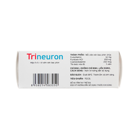 Thuốc Trineuron Trị Bệnh Do Vitamin Nhóm B (Hộp 5 Vỉ X 10 Viên)