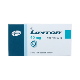Viên nén Lipitor 40mg Pfizer điều trị tăng cholesterol toàn phần (3 vỉ x 10 viên)