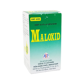 Viên nhai Maloxid Mekophar điều trị viêm dạ dày, ợ chua, thừa acid dịch vị
