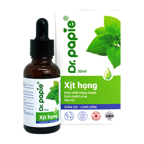 Xịt Họng Dr.Papie Hỗ Trợ Viêm Đường Hô Hấp (Chai 30ml)