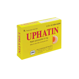Viên ngậm Uphatin 5mg Uphace điều trị các triệu chứng táo bón (3 vỉ x 10 viên)