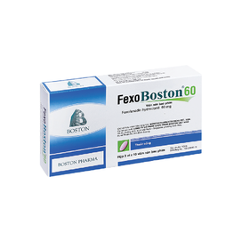 Thuốc Fexoboston 60 điều trị viêm mũi dị ứng theo mùa, mày đay mạn tính vô căn (3 vỉ x 10 viên)