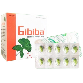 Thuốc Gibiba 80mg hỗ trợ tăng tuần hoàn não (10 vỉ x 10 viên)