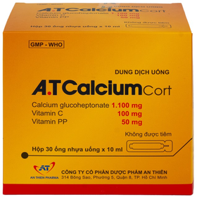 A.T Calcium cort  An Thiên - Hỗ trợ bổ sung vitamin và khoáng chất cho cơ thể (30 ống x 10ml)