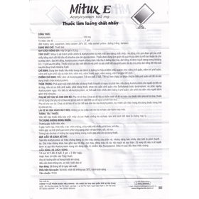Thuốc bột uống Mitux E 100mg DHG Pharma làm loãng chất nhầy (24 gói x 1,5g)