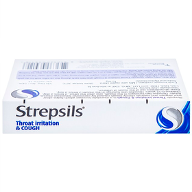 Viên ngậm Strepsils Throat Irritation &amp; Cough Reckitt Benckiser giúp làm sạch đường thở và kiểm soát ho (2 vỉ x 12 viên)