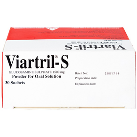 Bột pha uống Viartril-S 1500mg Rottapharm giảm triệu chứng thoái hóa khớp nhẹ và trung bình (30 gói)