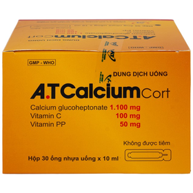 A.T Calcium cort  An Thiên - Hỗ trợ bổ sung vitamin và khoáng chất cho cơ thể (30 ống x 10ml)