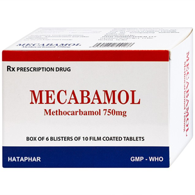 Viên nén Mecabamol 750mg điều trị các bệnh lý cơ xương cấp tính (6 vỉ x 10 viên)
