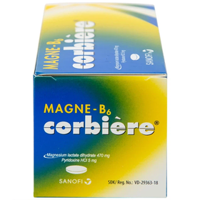 Viên nén Magne-B6 Corbiere Sanofi điều trị thiếu magnesi riêng biệt hay kết hợp (5 vỉ x 10 viên)