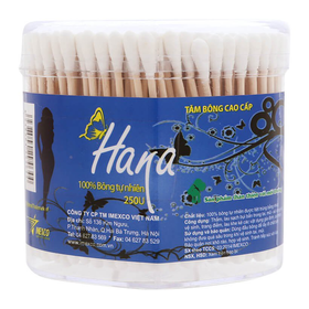 Tăm bông thân gỗ Hana Ovan (250 que)