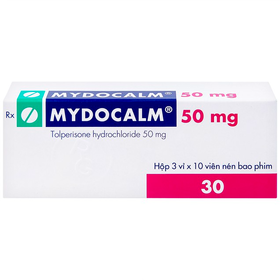 Thuốc Mydocalm 50mg điều trị triệu chứng co cứng cơ sau đột quỵ (3 vỉ x 10 viên)