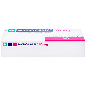 Thuốc Mydocalm 50mg điều trị triệu chứng co cứng cơ sau đột quỵ (3 vỉ x 10 viên)