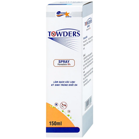 Xịt dung dịch Towders Spray Ocean Pharma làm sạch các loại ký sinh trùng khỏi da (150ml)