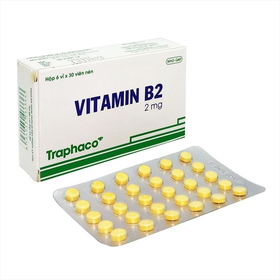 Thuốc Vitamin B2 Điều Trị Và Phòng Ngừa Thiếu Vitamin B2 (Hộp 6 Vỉ X 30 Viên)