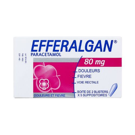 Bột sủi Efferalgan 80mg giảm đau, hạ sốt (12 gói)