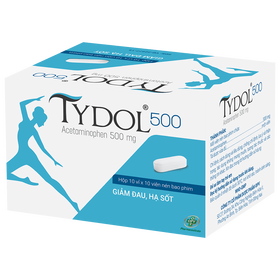 Thuốc Tydol 500 OPV giảm đau và hạ sốt từ nhẹ đến vừa (10 vỉ x 10 viên)