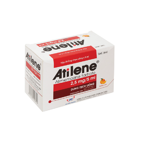 Thuốc Atilene 2,5mg/5ml Điều Trị Các Triệu Chứng Viêm Mũi, Ngứa, Mề Đay (Hộp 30 ống x 5ml)