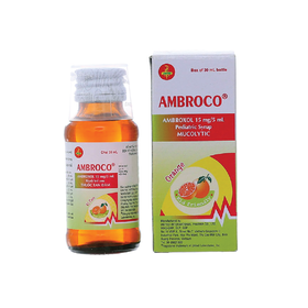 Siro Ambroco United hương cam điều trị viêm phế quản, hen phế quản cho trẻ em (30ml)
