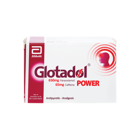 Thuốc Glotadol Power giảm các cơn đau nặng, hạ sốt (10 vỉ x 10 viên)