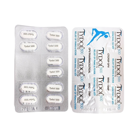 Thuốc Tydol 500 OPV giảm đau và hạ sốt từ nhẹ đến vừa (10 vỉ x 10 viên)
