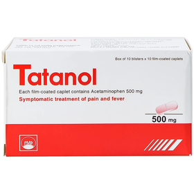 Thuốc Tatanol giảm đau, hạ sốt (10 vỉ x 10 viên)
