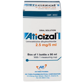 Thuốc Aticizal điều trị viêm mũi dị ứng, mày đay (90ml)
