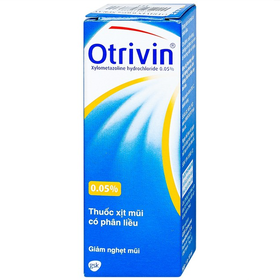 Thuốc xịt mũi Otrivin 0.05% spray giảm triệu chứng nghẹt mũi, viêm mũi dị ứng (10ml)