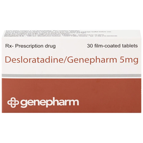 Thuốc Desloratadine/Genepharm 5mg Trị Viêm Mũi Dị Ứng, Mày Đay (Hộp 2 Vỉ X 15 Viên)
