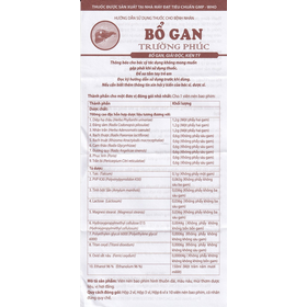 Thuốc Bổ Gan Trường Phúc giải độc gan, chống dị ứng, mày đay, lở ngứa (3 vỉ x 10 viên)