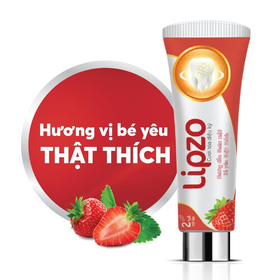 Kem Đánh Răng Lipzo Kid Vị Dâu Cho Trẻ Trên 2 Tuổi Tuýp 75g