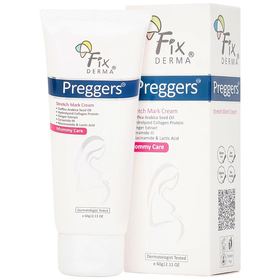 Lotion Fixderma Preggers Stretch Mark Cream dưỡng ẩm, giảm rạn da cho phụ nữ mang thai và sau khi sinh (60g)