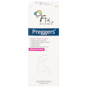 Lotion Fixderma Preggers Stretch Mark Cream dưỡng ẩm, giảm rạn da cho phụ nữ mang thai và sau khi sinh (60g)