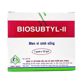 Men tiêu hoá sống Biosubtyl-II điều trị tiêu chảy, viêm đại tràng, rối loạn tiêu hoá