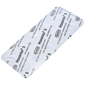 Thuốc Hasanlor 5mg hỗ trợ điều trị tăng huyết áp, đau thắt ngực (Hộp 100 viên)