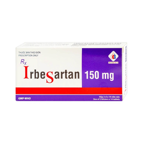 Thuốc Irbesartan 150mg điều trị tăng huyết áp, bệnh thận (2 vỉ x 14 viên)