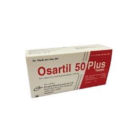 Thuốc Osartil 50 Plus hỗ trợ điều trị tăng huyết áp và giảm nguy cơ đột quỵ (Hộp 50 viên)