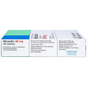Viên nén Micardis 80mg Boehringer điều trị tăng huyết áp vô căn