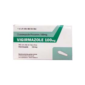 Vigirmazole 100mg  Hỗ Trợ Điều Trị Viêm Âm Đạo (Hộp 1 Vĩ X 6 Viên)