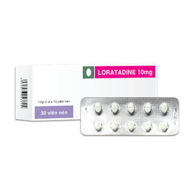 Thuốc Loratadine 10mg TV.Pharm điều trị viêm mũi dị ứng (3 vỉ x 10 viên)