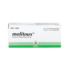 Thuốc Molitoux 50mg Domesco loãng đờm, long đờm (2 vỉ x 15 viên)