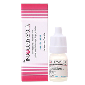 Thuốc nhỏ mắt Indocollyre 0.1% Laboratoires Chauvin điều trị hậu phẫu, chống viêm sau phẫu thuật (5ml)