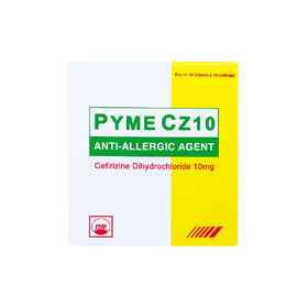 Thuốc Pyme Cz10 điều trị viêm mũi dị ứng, mày đay (10 vỉ x 10 viên)