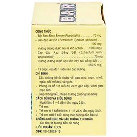 Thuốc lợi gan mật Bar hỗ trợ điều trị các bệnh về gan (Hộp 60 viên)